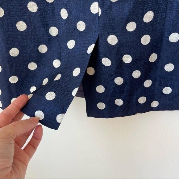 Vintage Adrianne Papell Polka Dot Dress – Navy & Cream - Picture 13 of 16